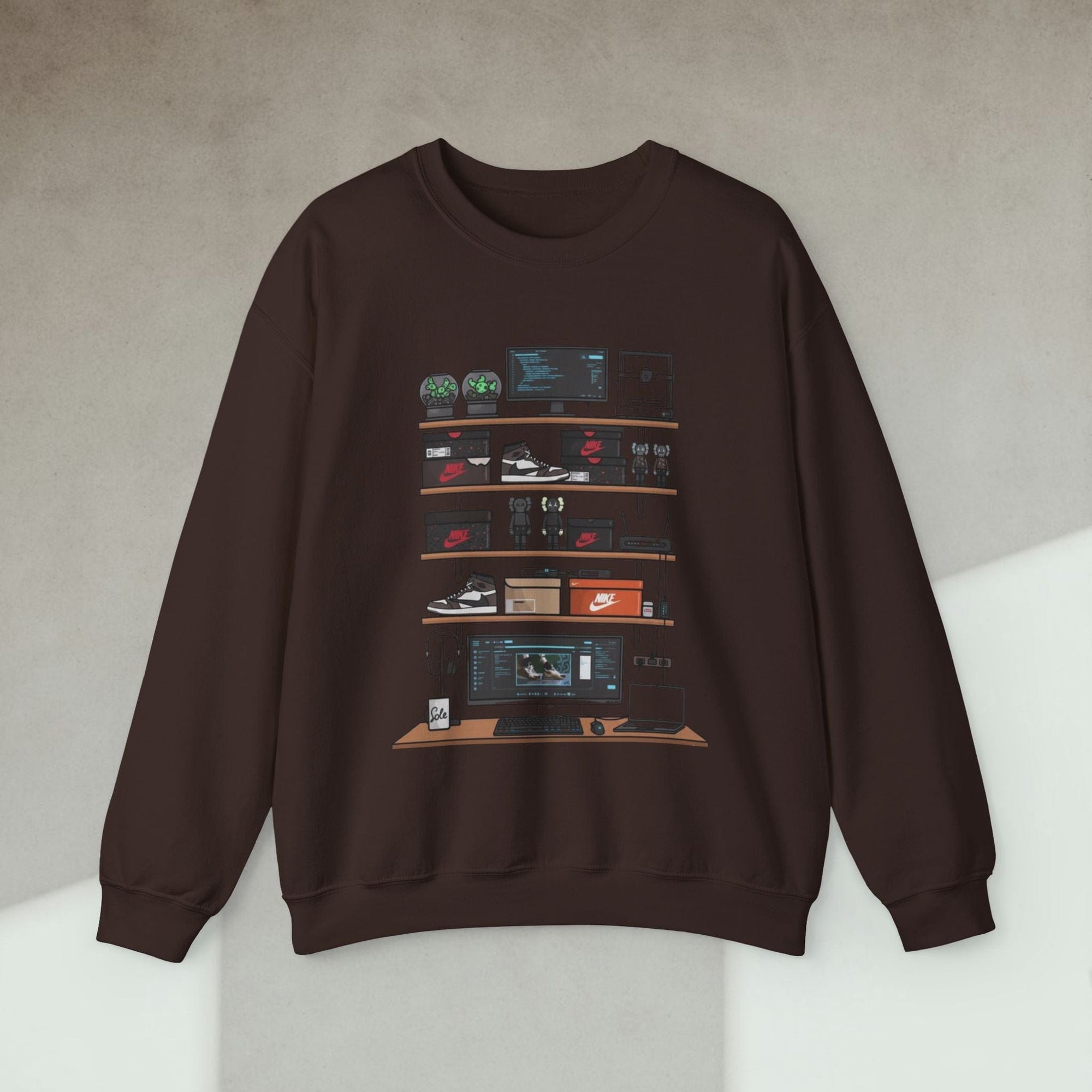 cool dev desk setup sweatshirt