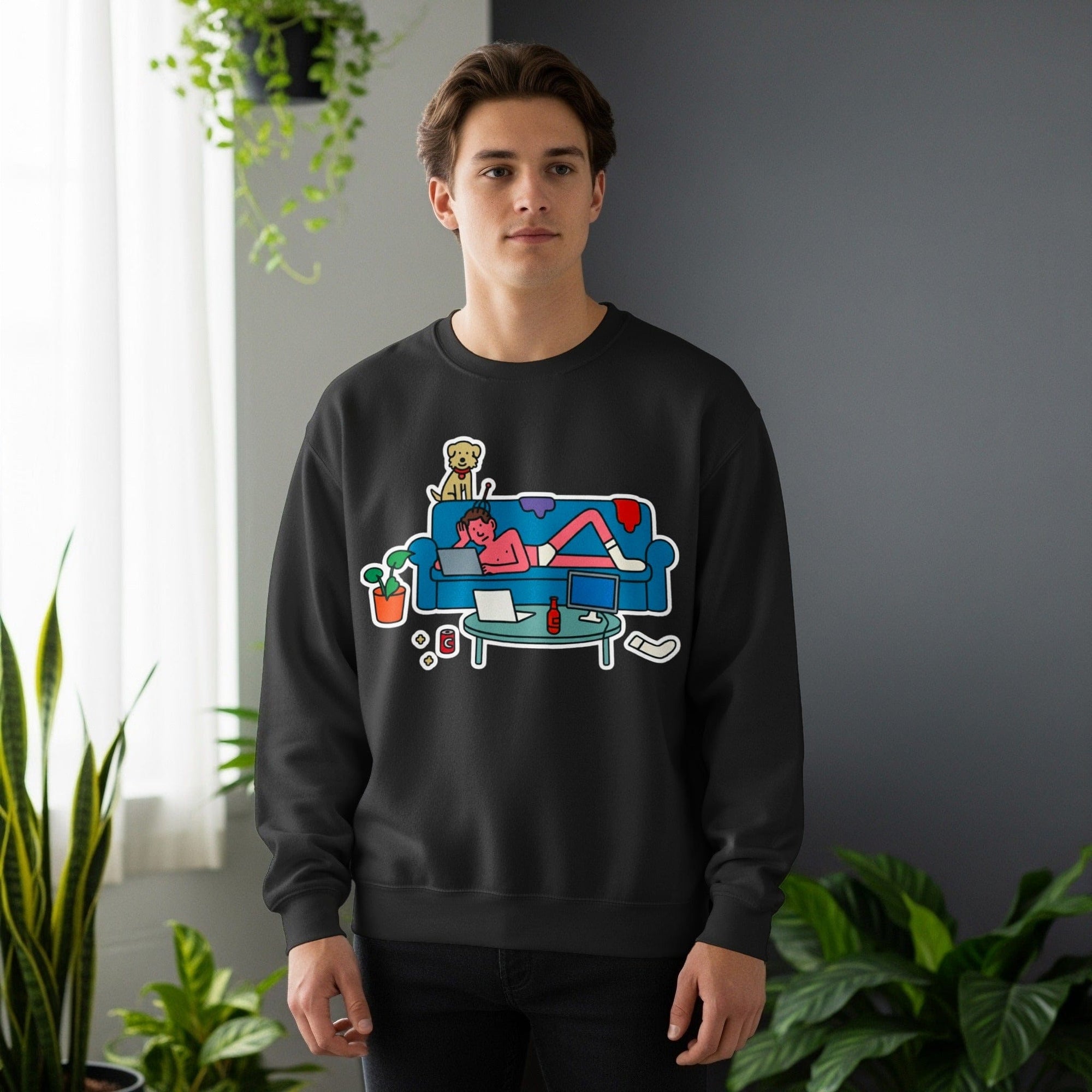 developer living room sweatshirt