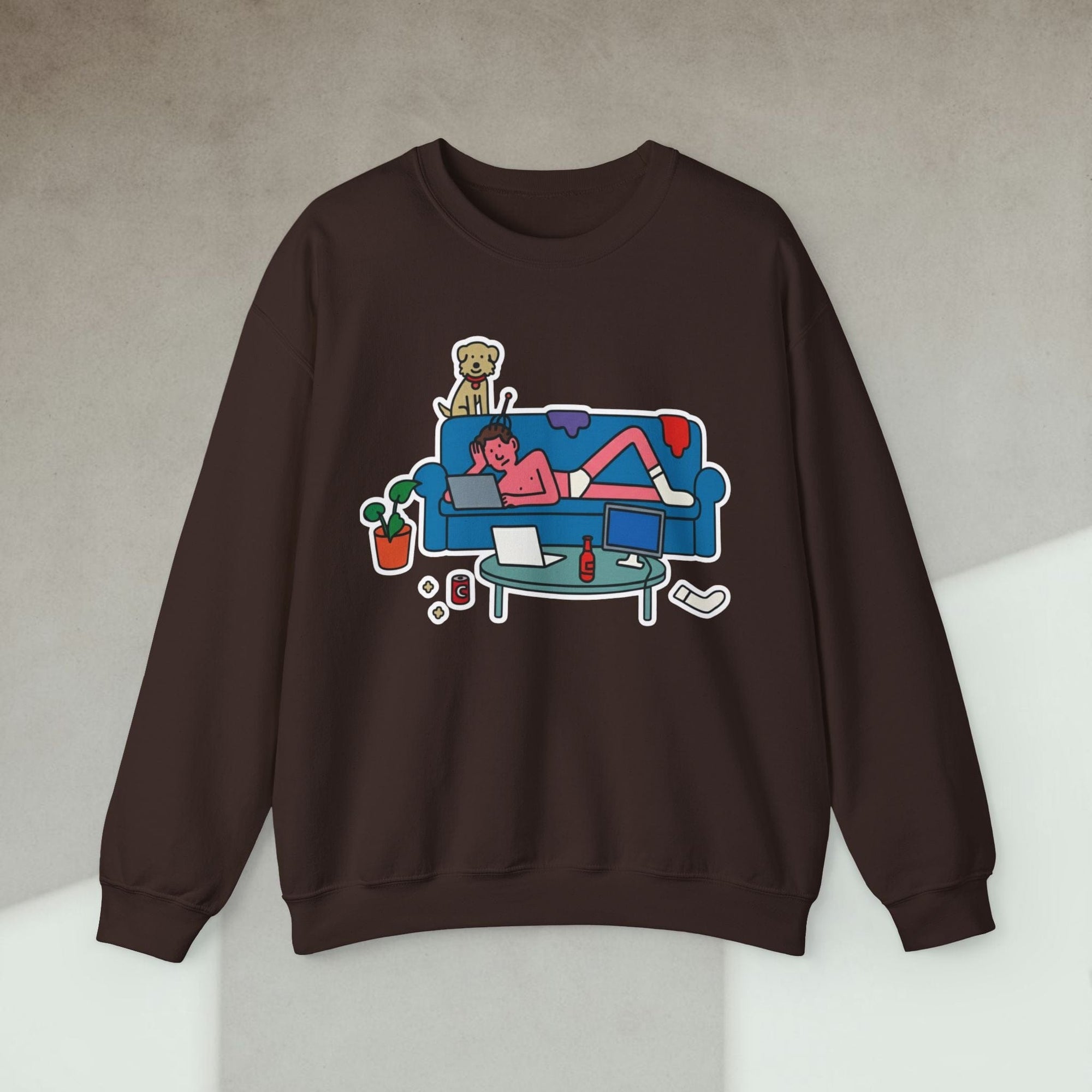 developer living room sweatshirt