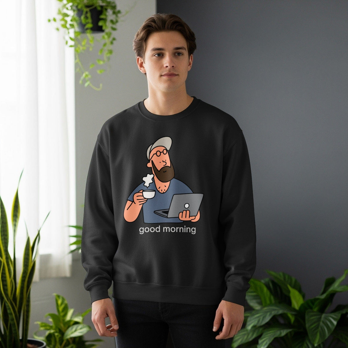 Code Culture developers morning sweatshirt funny programmer Sweatshirt in S — Code Culture developer clothing