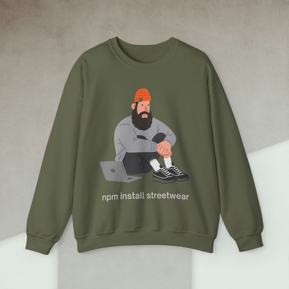 Code Culture npm install streetwear sweatshirt funny programmer Sweatshirt in S — Code Culture developer clothing