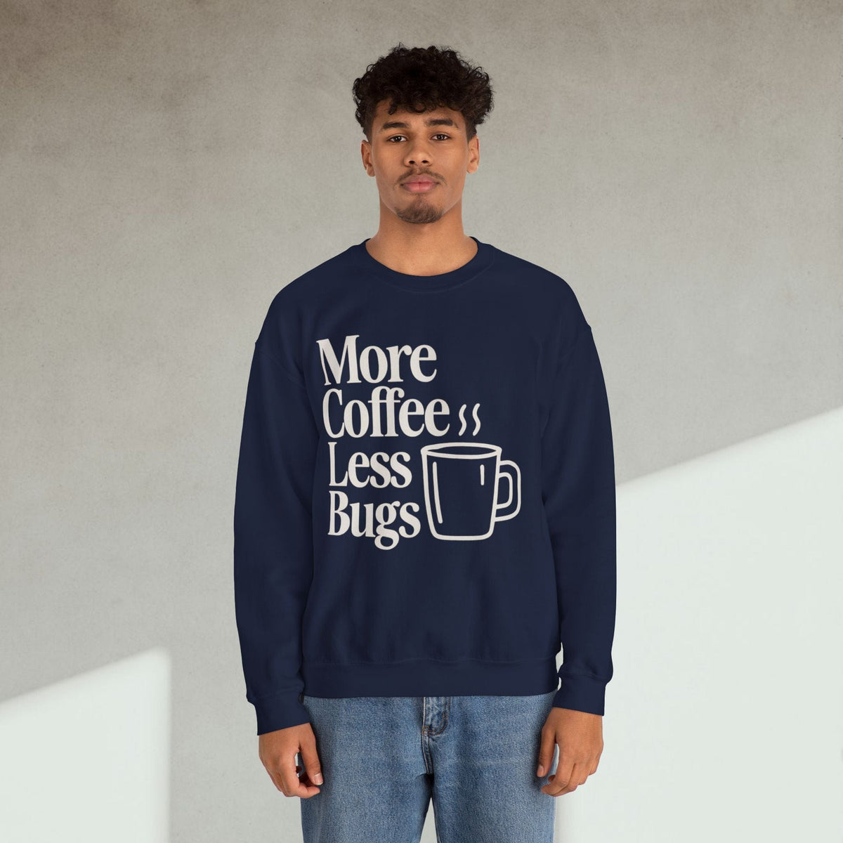 Code Culture More Coffee Less Debugs Sweatshirt funny programmer Sweatshirt in S — Code Culture developer clothing