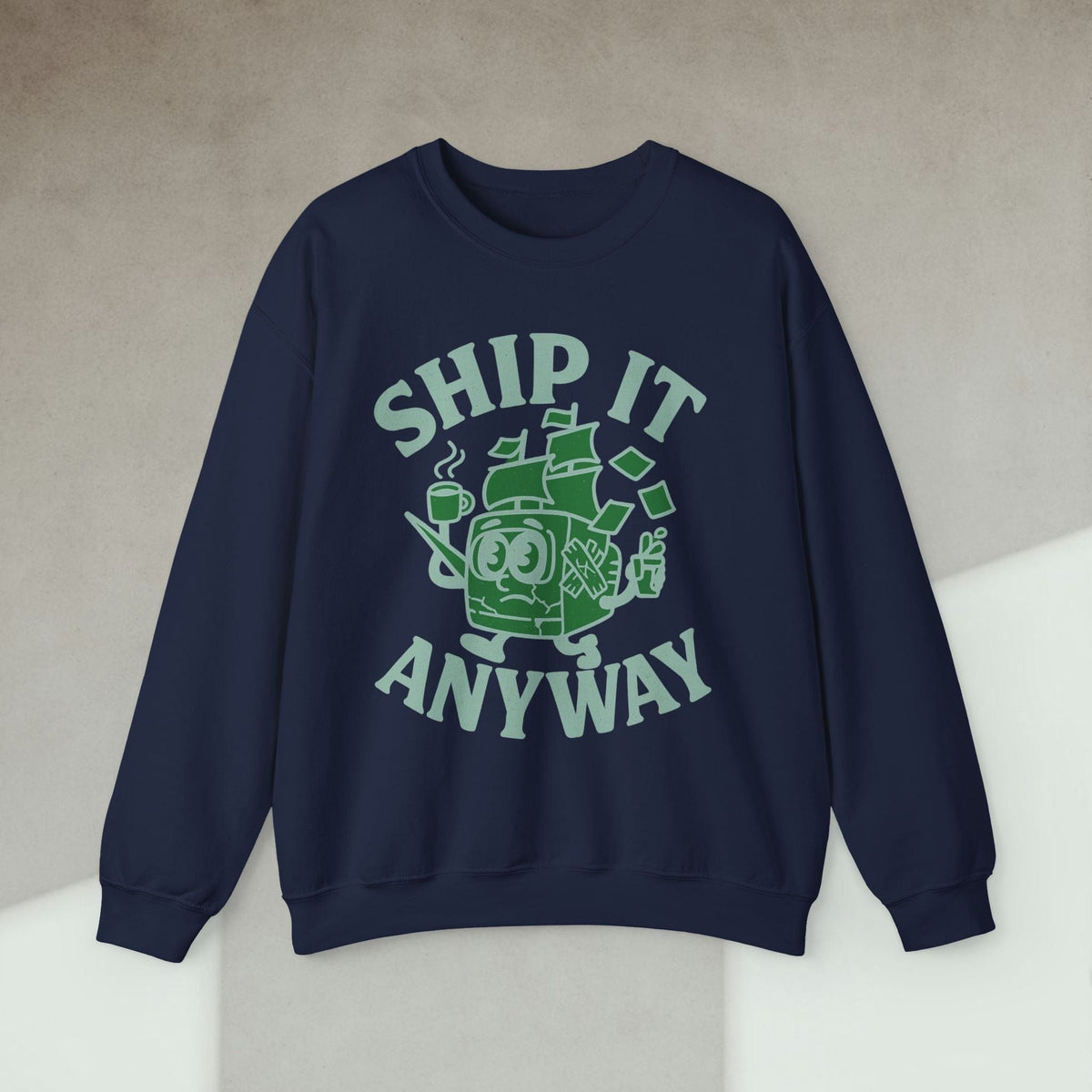 Code Culture ship it anyway Sweatshirt funny programmer Sweatshirt in S — Code Culture developer clothing