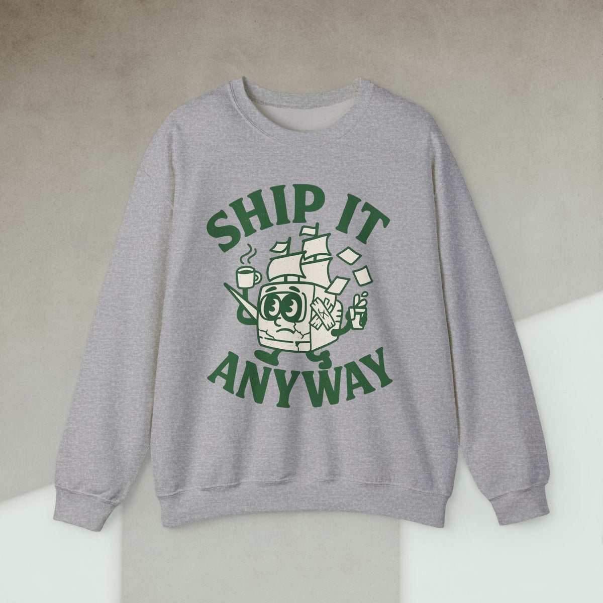 Code Culture ship it anyway Sweatshirt funny programmer Sweatshirt in S — Code Culture developer clothing