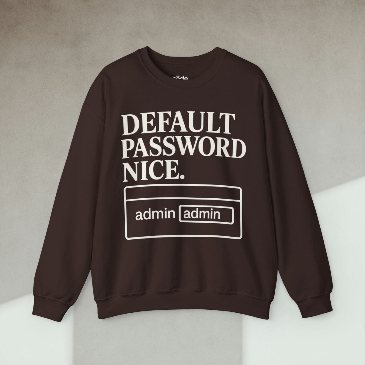 Code Culture default password nice Sweatshirt funny programmer Sweatshirt in S — Code Culture developer clothing
