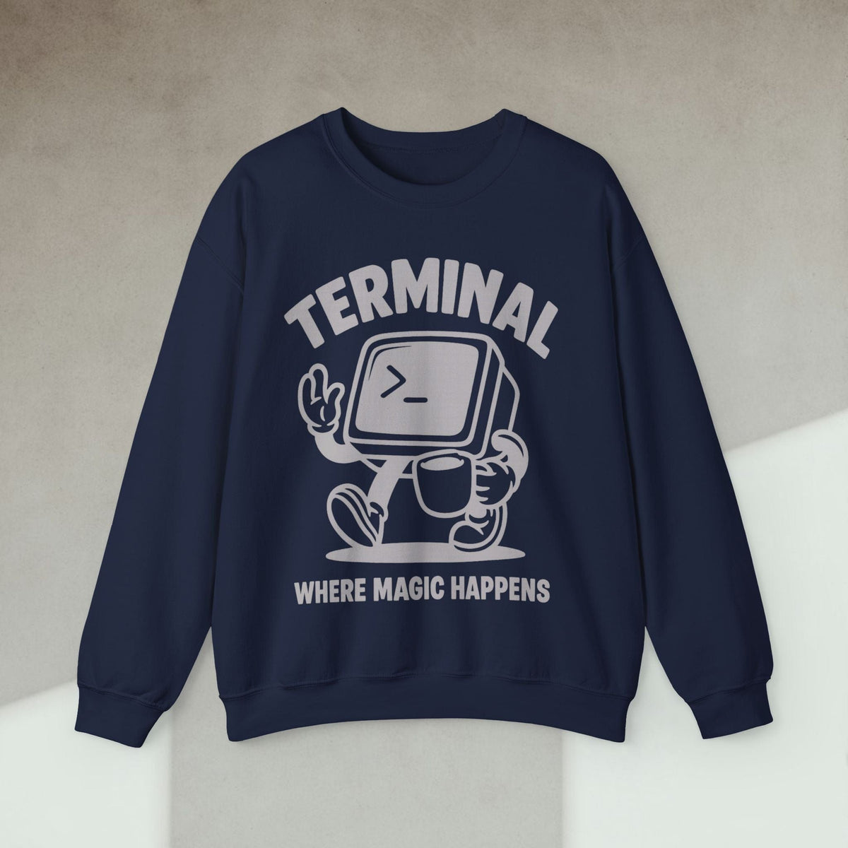 Code Culture terminal where magic happens Sweatshirt funny programmer Sweatshirt in S — Code Culture developer clothing