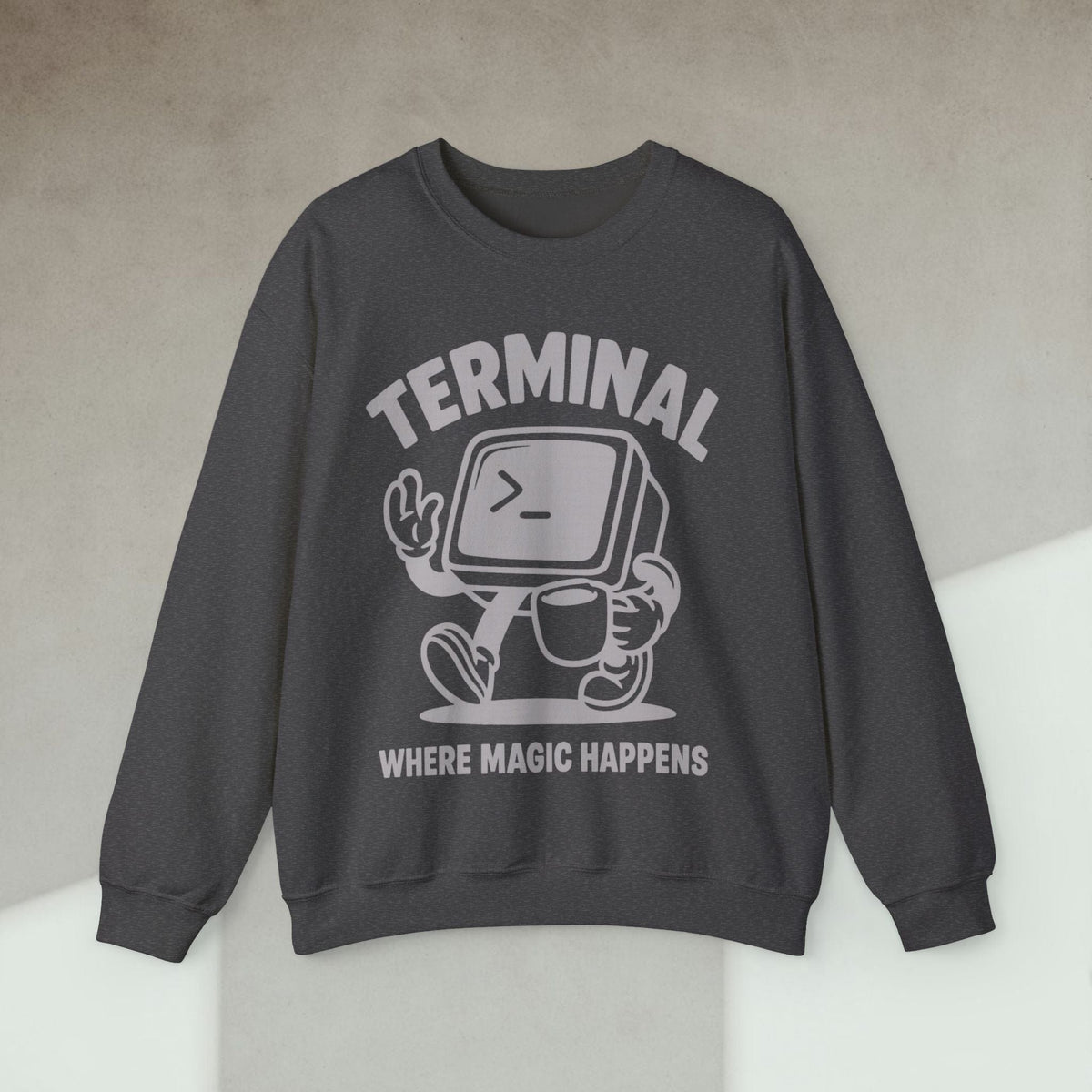Code Culture terminal where magic happens Sweatshirt funny programmer Sweatshirt in S — Code Culture developer clothing