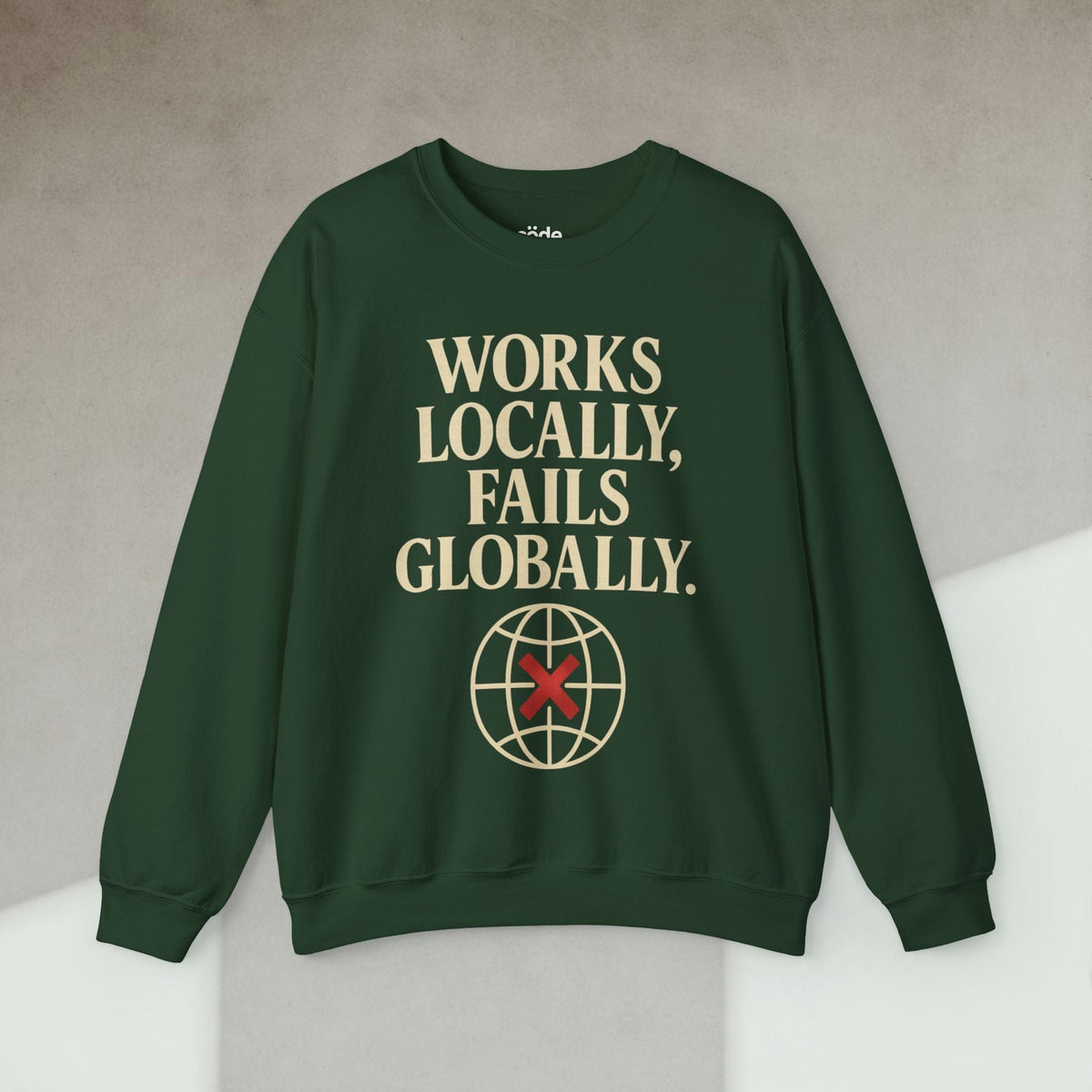 Code Culture works locally fails globally Sweatshirt funny programmer Sweatshirt in S — Code Culture developer clothing