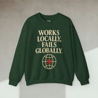 Code Culture works locally fails globally Sweatshirt funny programmer Sweatshirt in S — Code Culture developer clothing