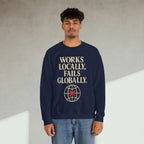 Code Culture works locally fails globally Sweatshirt funny programmer Sweatshirt in S — Code Culture developer clothing