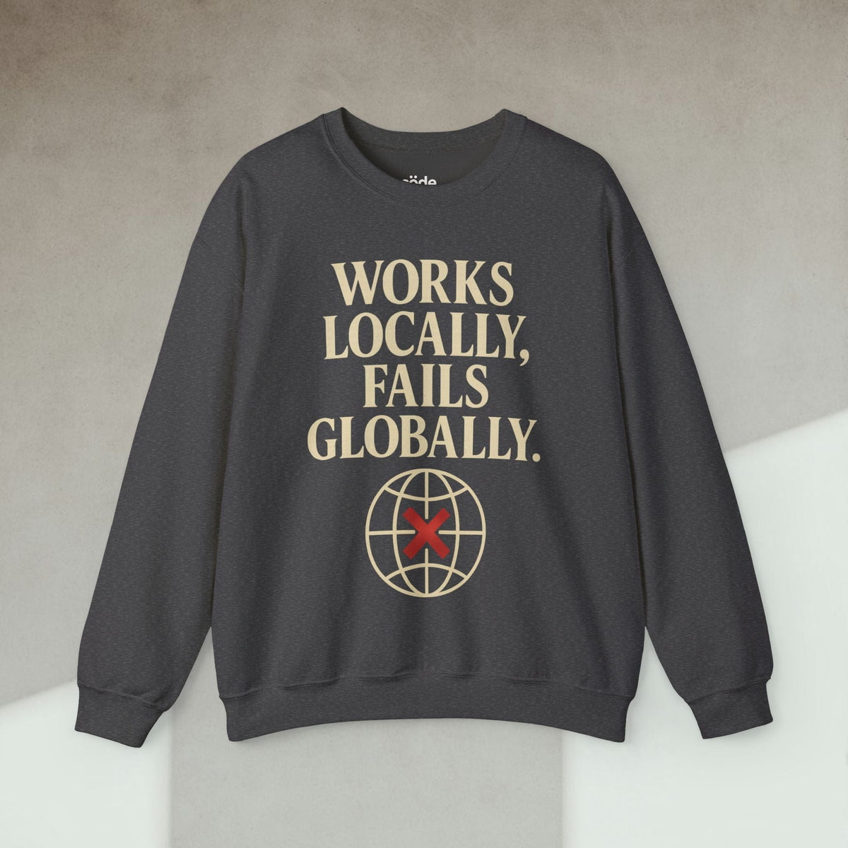 Code Culture works locally fails globally Sweatshirt funny programmer Sweatshirt in S — Code Culture developer clothing
