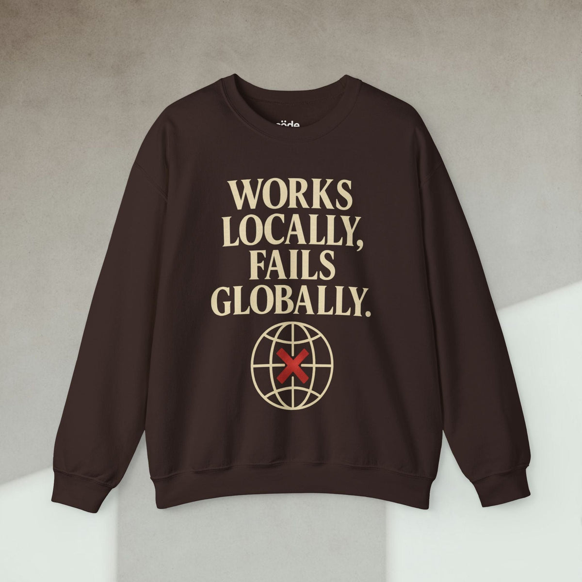 Code Culture works locally fails globally Sweatshirt funny programmer Sweatshirt in S — Code Culture developer clothing