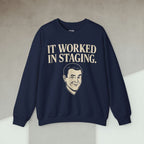 Code Culture it worked in staging Sweatshirt funny programmer Sweatshirt in S — Code Culture developer clothing