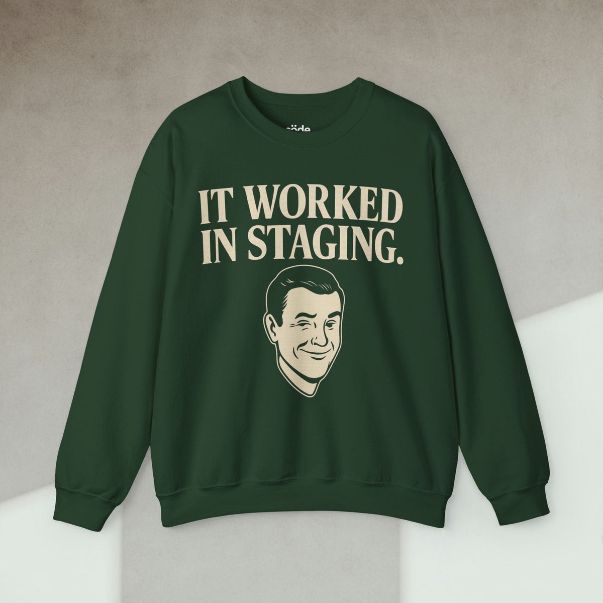 Code Culture it worked in staging Sweatshirt funny programmer Sweatshirt in S — Code Culture developer clothing