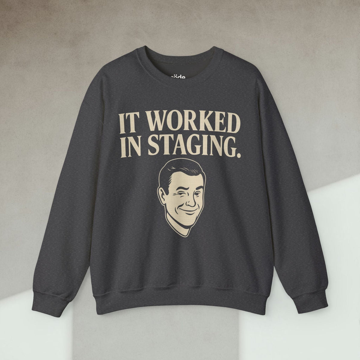 Code Culture it worked in staging Sweatshirt funny programmer Sweatshirt in S — Code Culture developer clothing