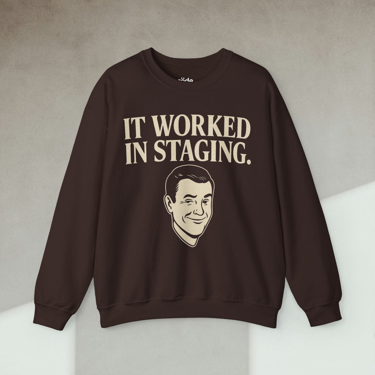 Code Culture it worked in staging Sweatshirt funny programmer Sweatshirt in S — Code Culture developer clothing