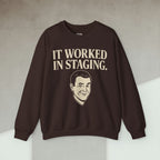 Code Culture it worked in staging Sweatshirt funny programmer Sweatshirt in S — Code Culture developer clothing