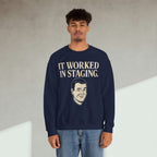 Code Culture it worked in staging Sweatshirt funny programmer Sweatshirt in S — Code Culture developer clothing