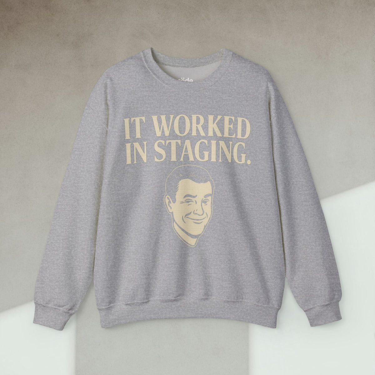 Code Culture it worked in staging Sweatshirt funny programmer Sweatshirt in S — Code Culture developer clothing