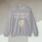 Code Culture it worked in staging Sweatshirt funny programmer Sweatshirt in S — Code Culture developer clothing