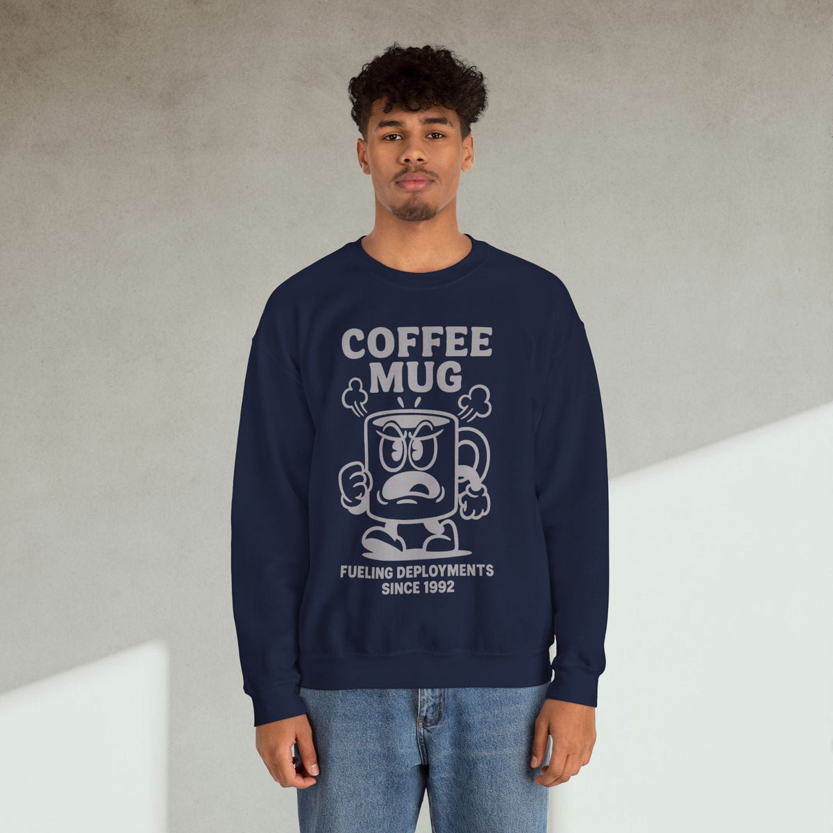 Code Culture coffee mug fueling deployment since 1992 Sweatshirt funny programmer Sweatshirt in S — Code Culture developer clothing