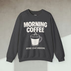 Code Culture morning coffee before I start debugging Sweatshirt funny programmer Sweatshirt in S — Code Culture developer clothing