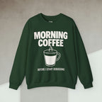 Code Culture morning coffee before I start debugging Sweatshirt funny programmer Sweatshirt in S — Code Culture developer clothing