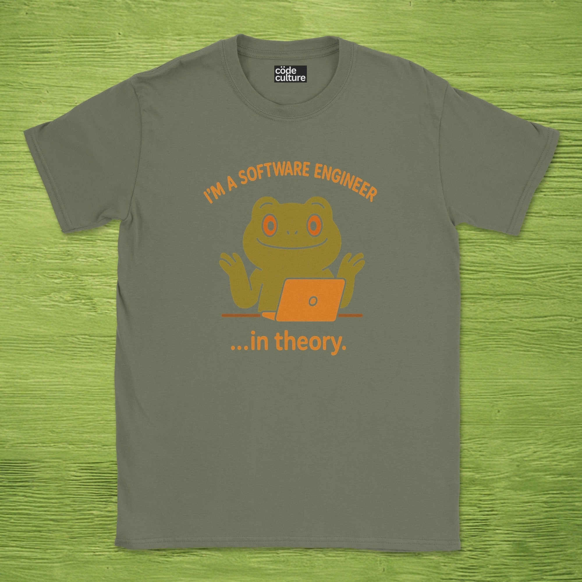 i'm a software engineer in theory shirt