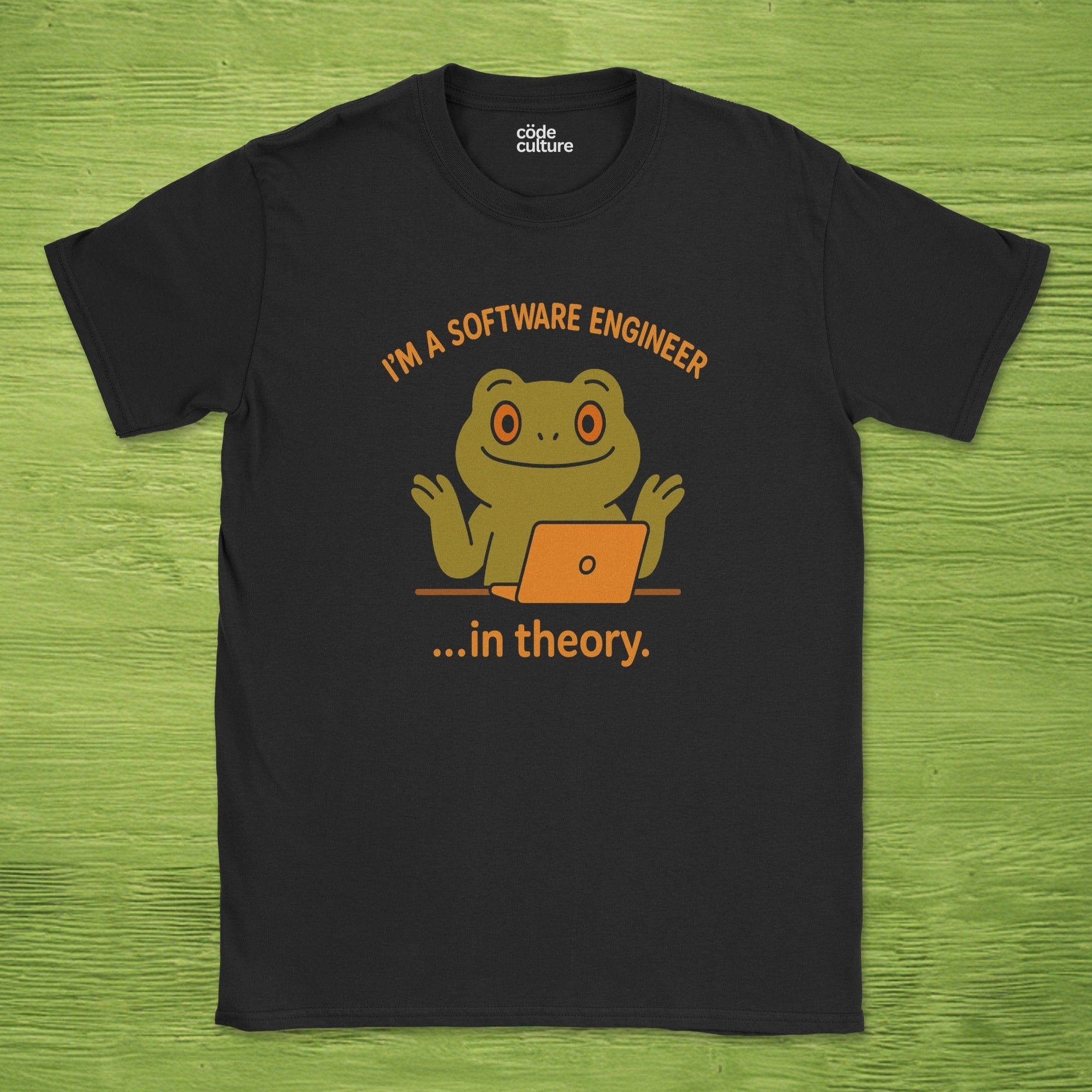 i'm a software engineer in theory shirt