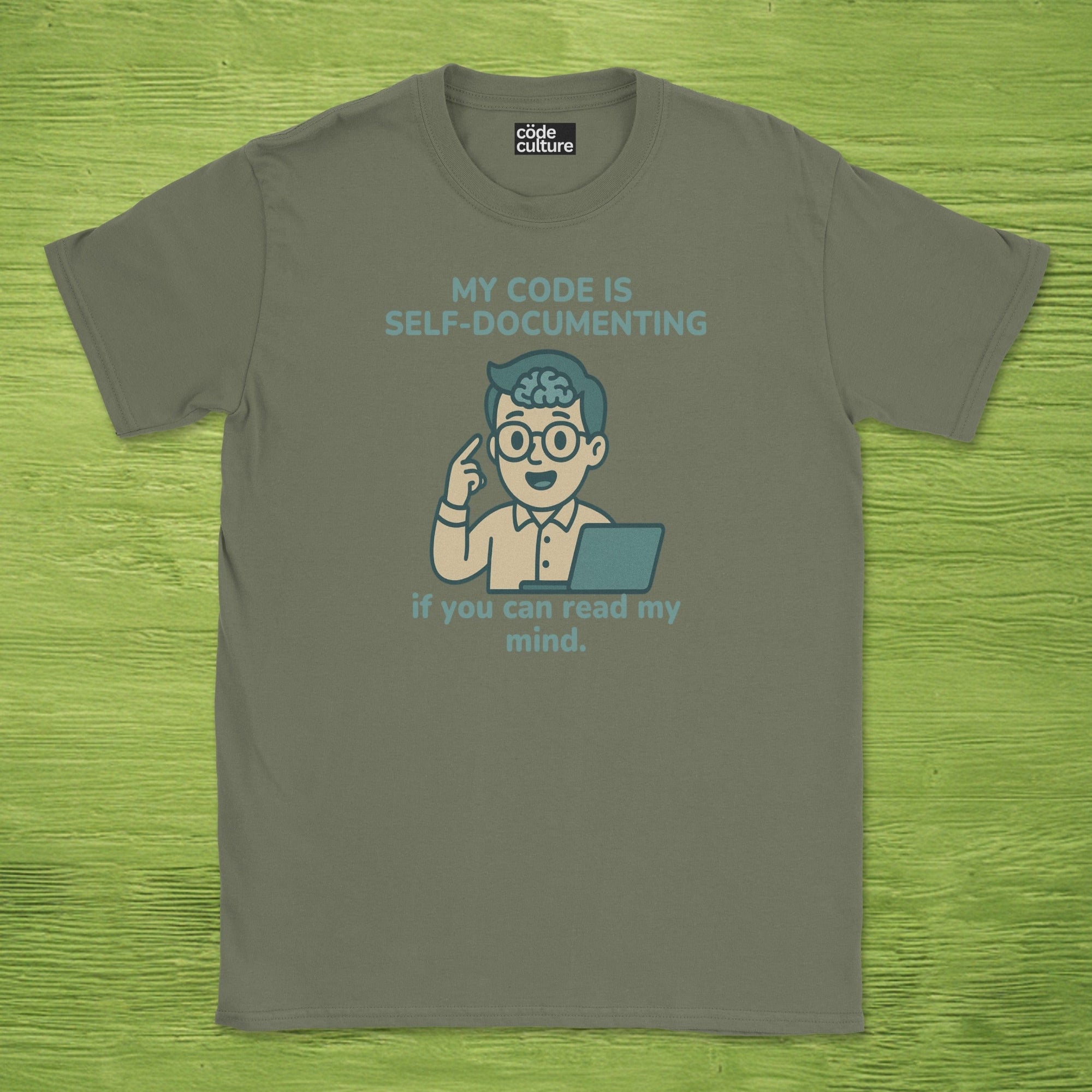 my code is self-documenting shirt
