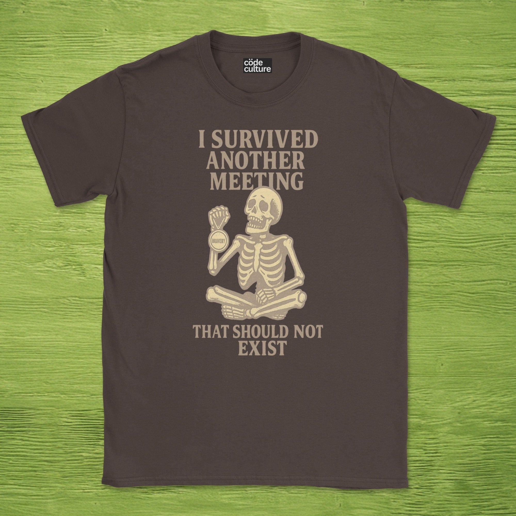 i survived another meeting that should not exist skeleton shirt