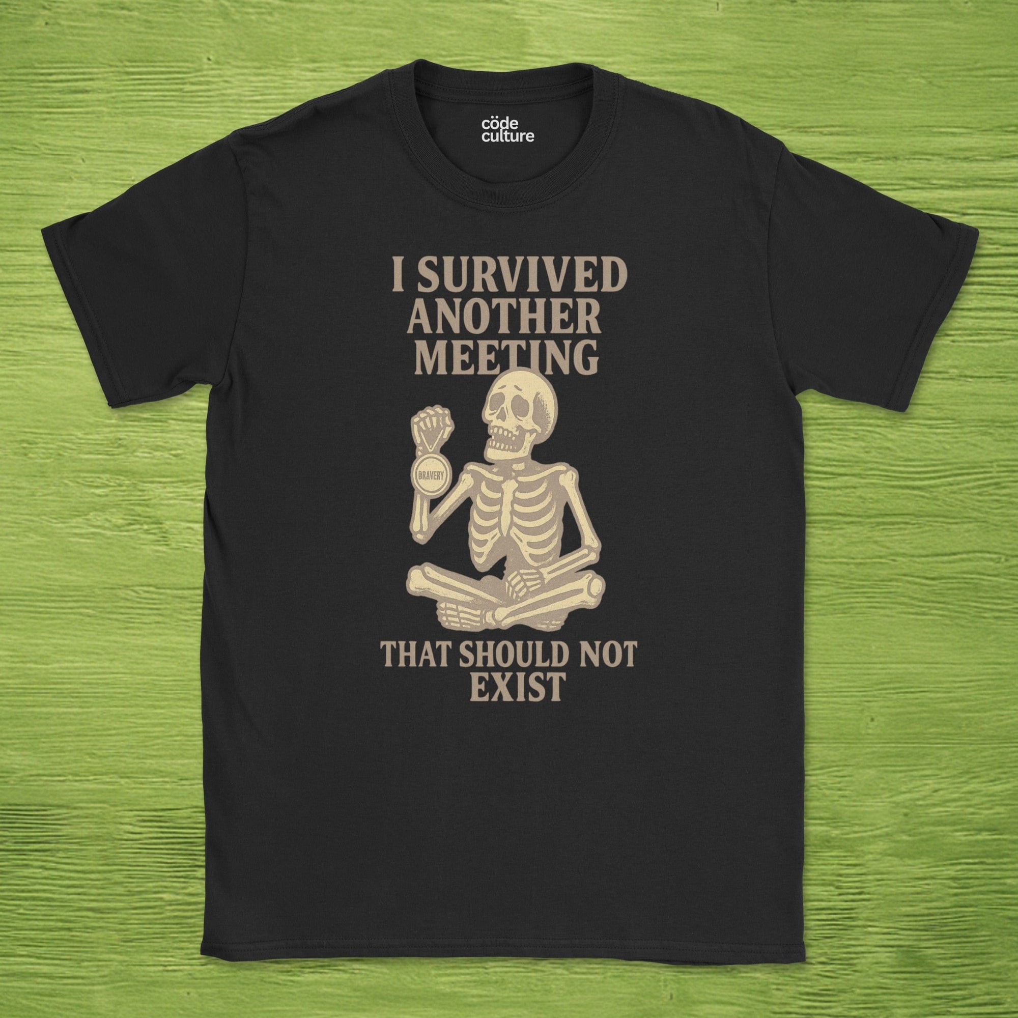 i survived another meeting that should not exist skeleton shirt