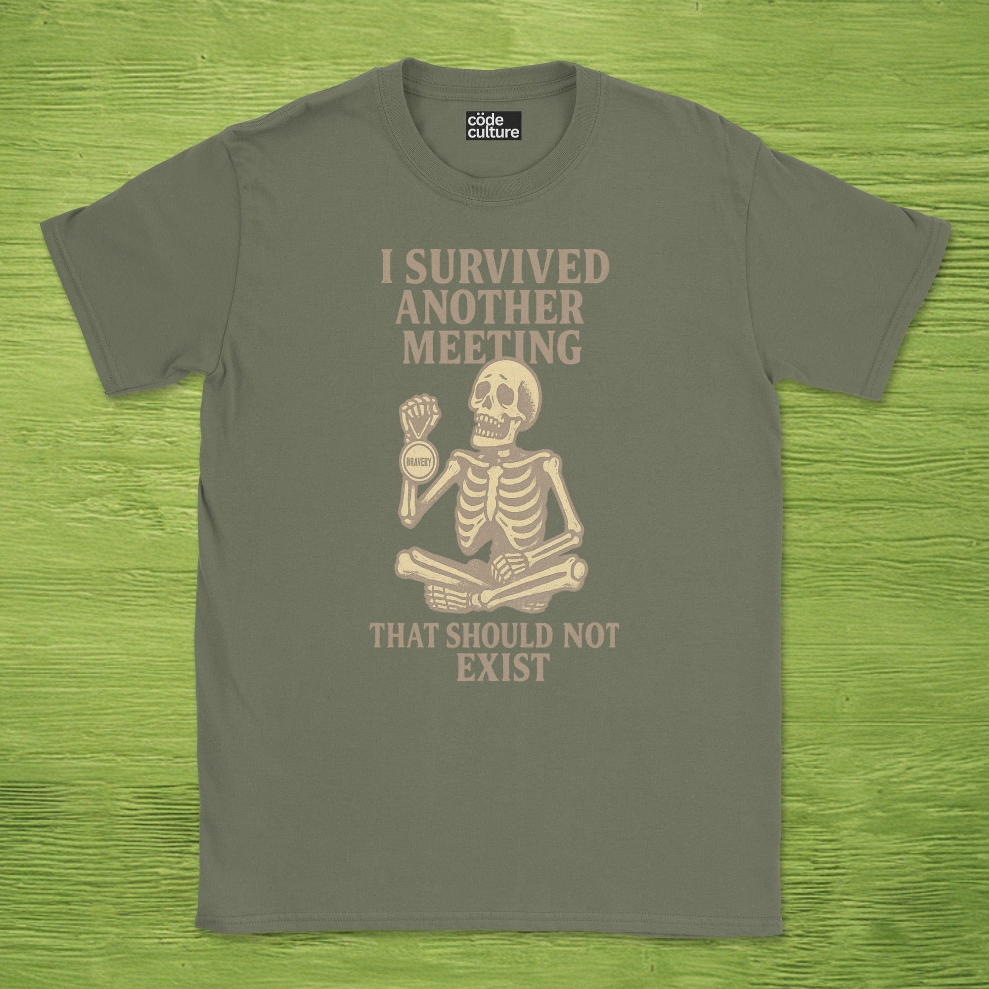 i survived another meeting that should not exist skeleton shirt