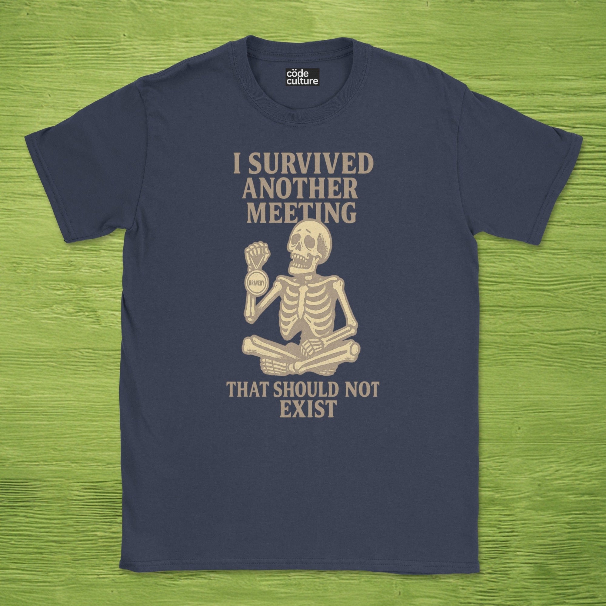 i survived another meeting that should not exist skeleton shirt