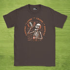 coffee code crash repeat skeleton shirt