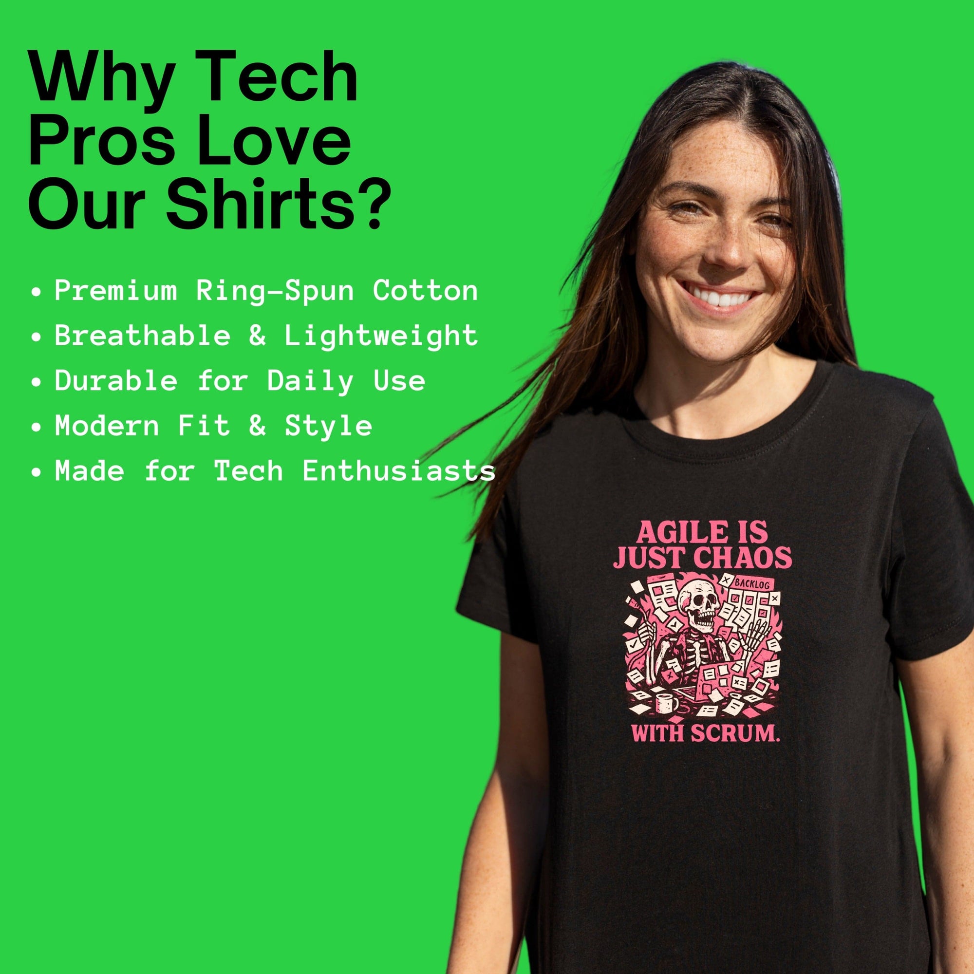 agile is just chaos with scrum skeleton shirt