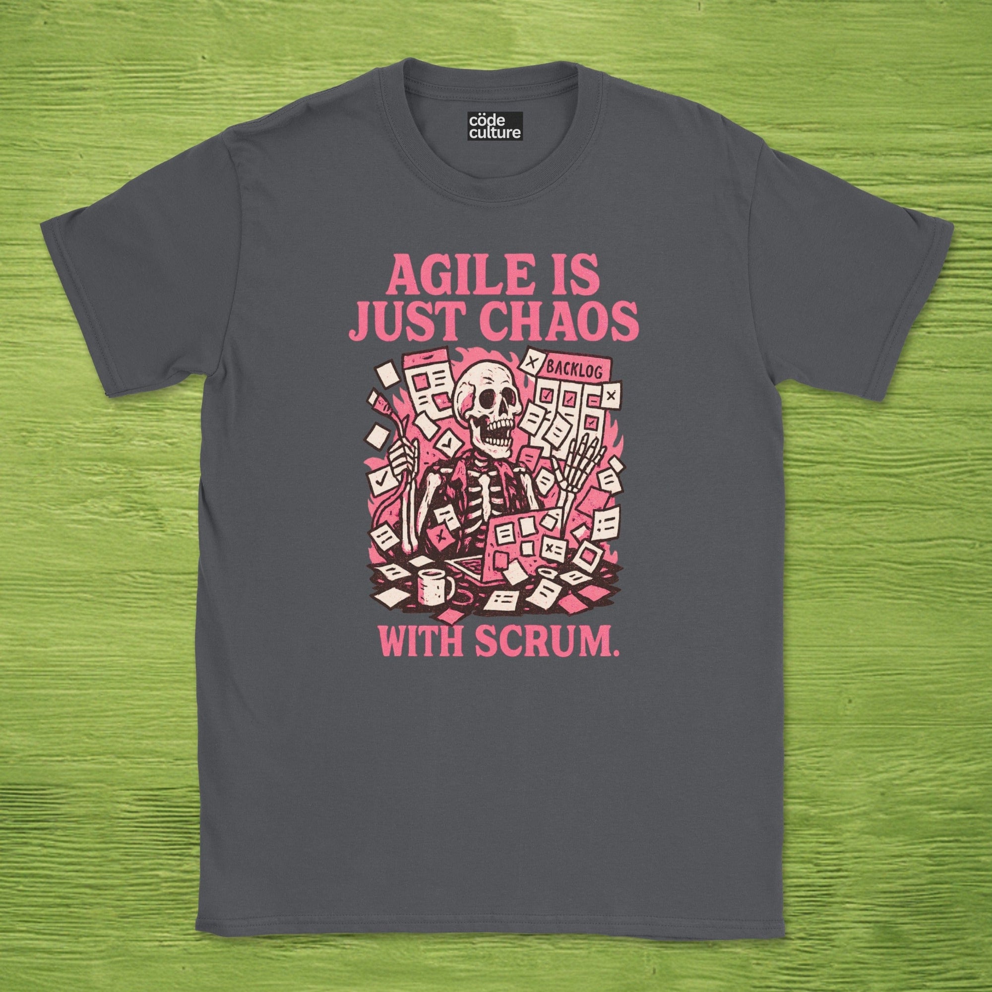 agile is just chaos with scrum skeleton shirt