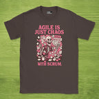 agile is just chaos with scrum skeleton shirt
