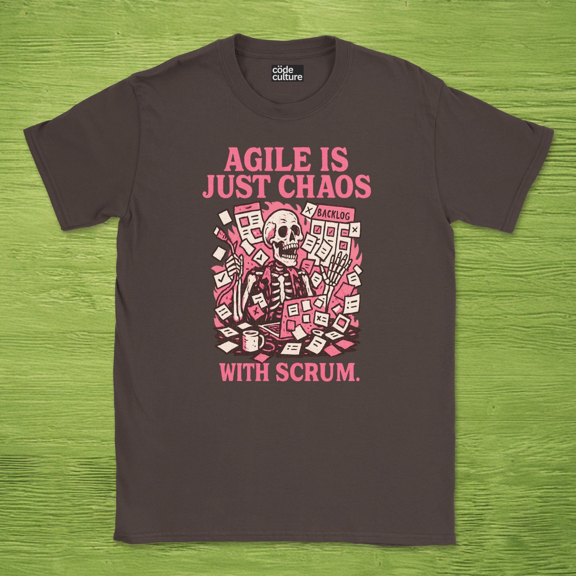 agile is just chaos with scrum skeleton shirt