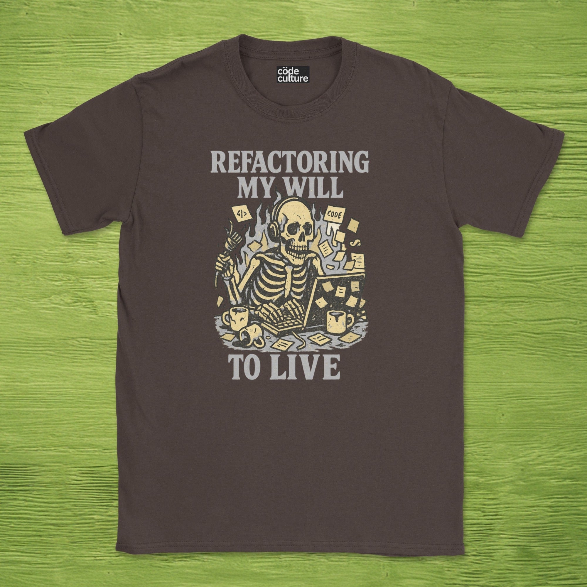 refactoring my will to live skeleton shirt