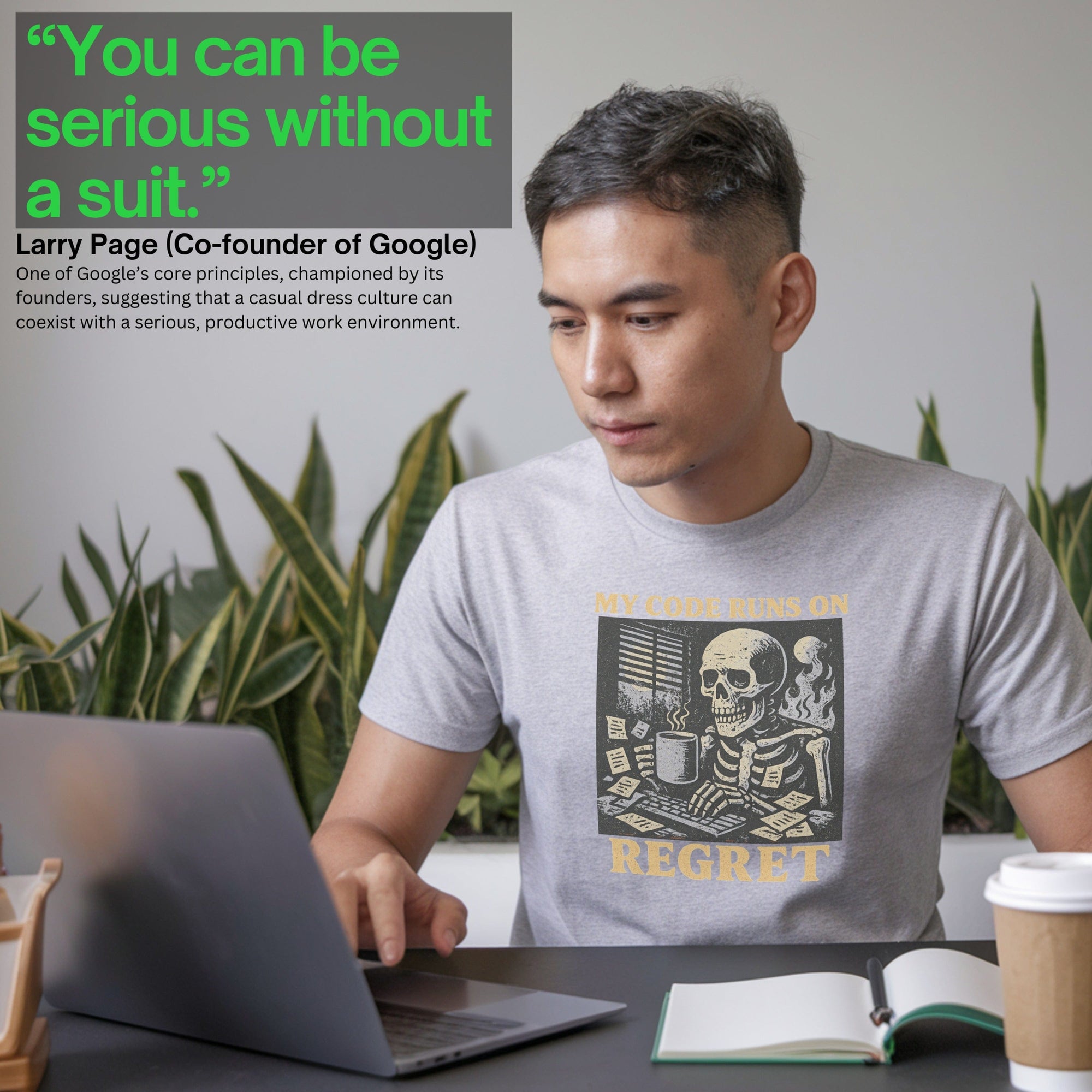 my code runs on regret skeleton shirt