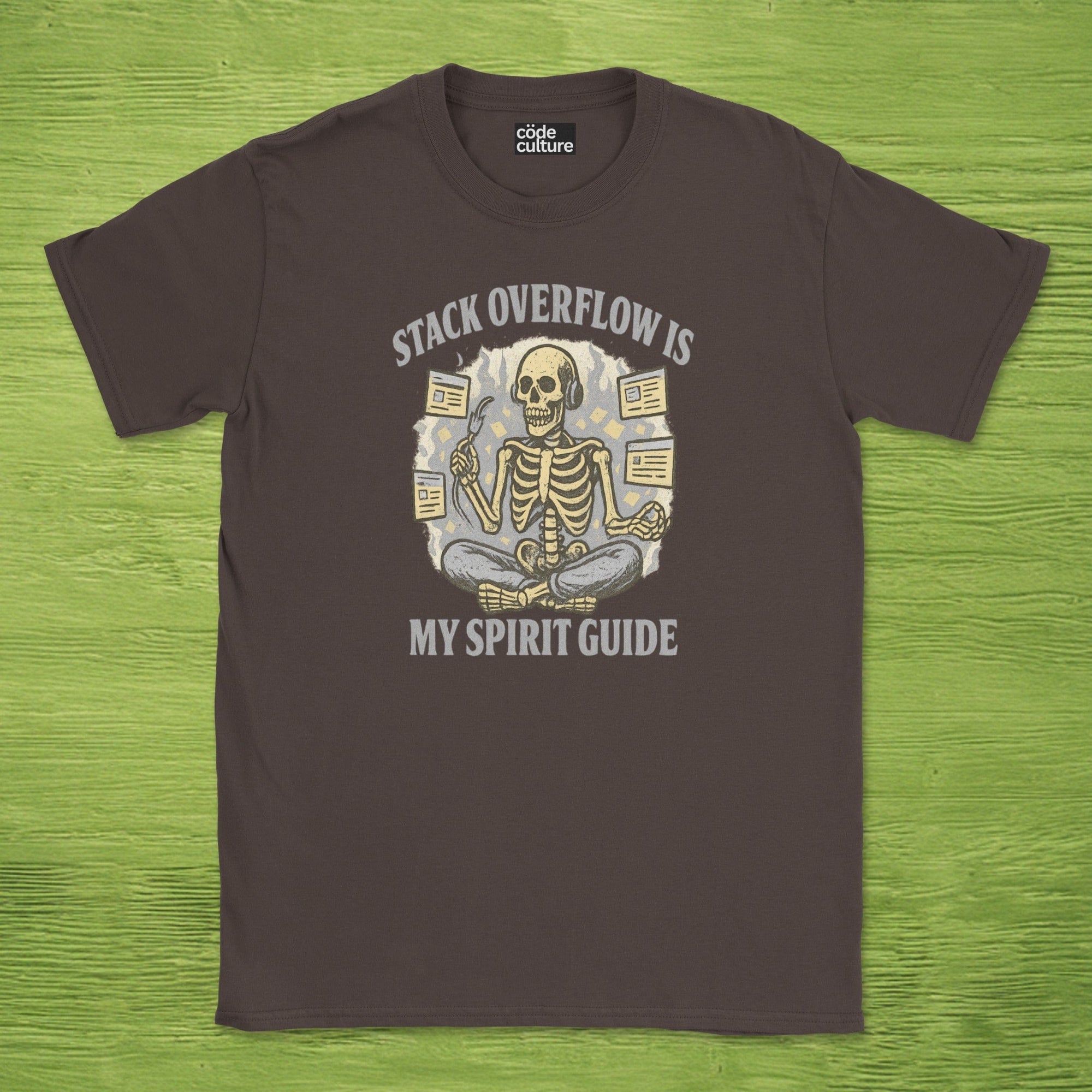stack overflow is my spirit guide skeleton shirt