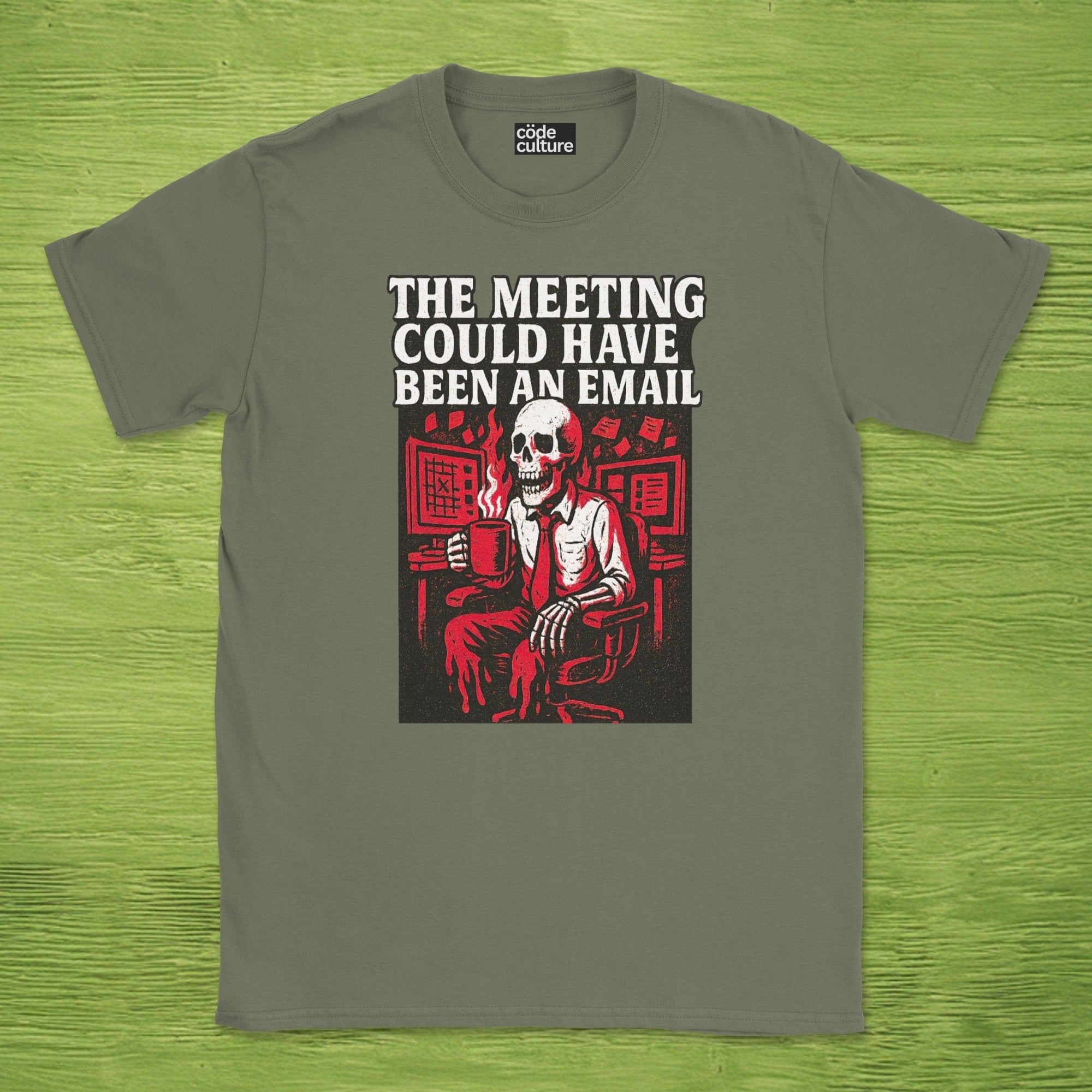 the meeting could have been an email skeleton shirt