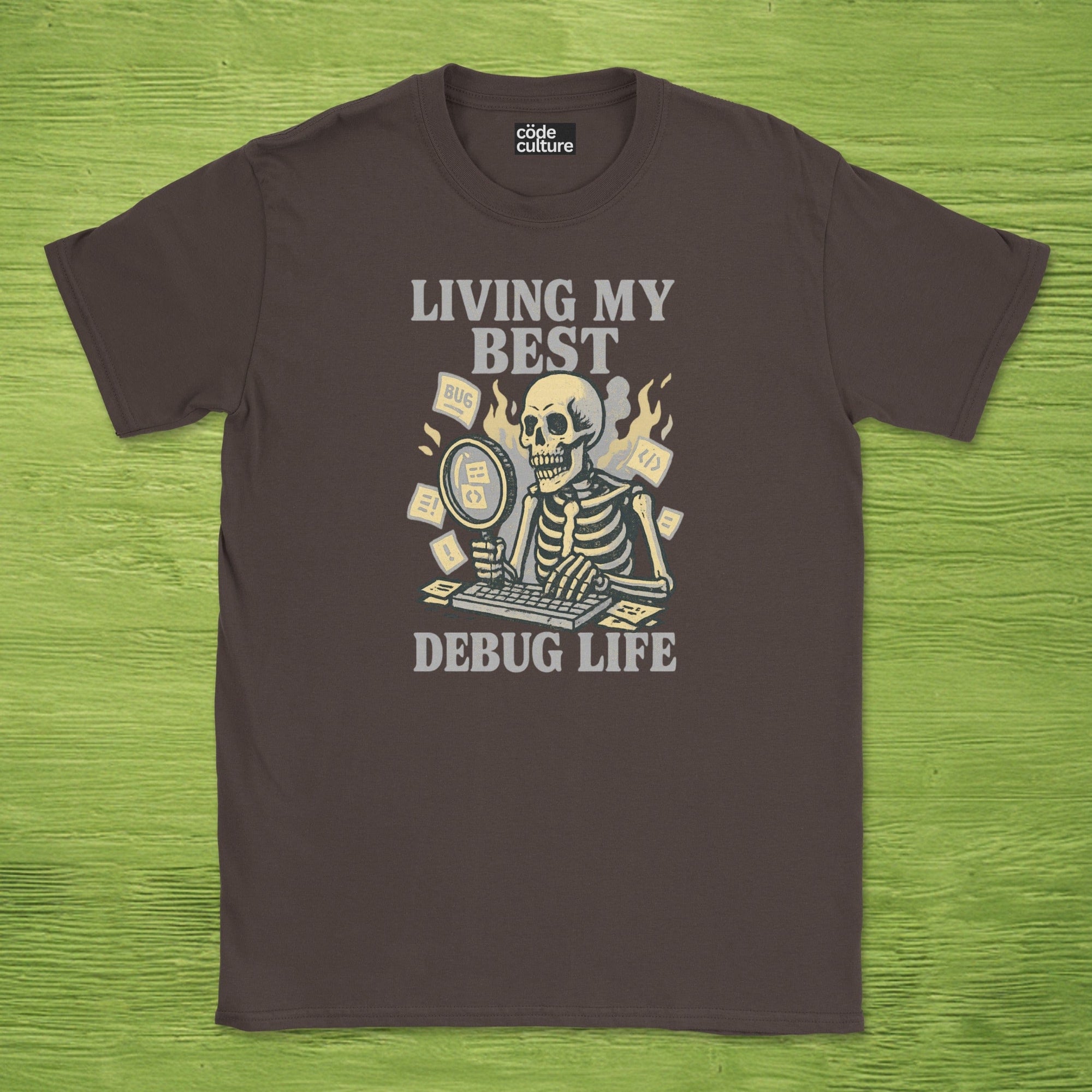 Living my best debug life skeleton shirt
