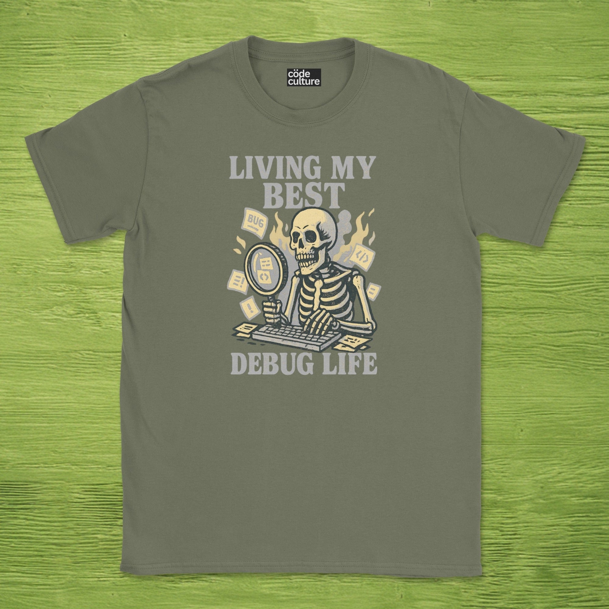 Living my best debug life skeleton shirt