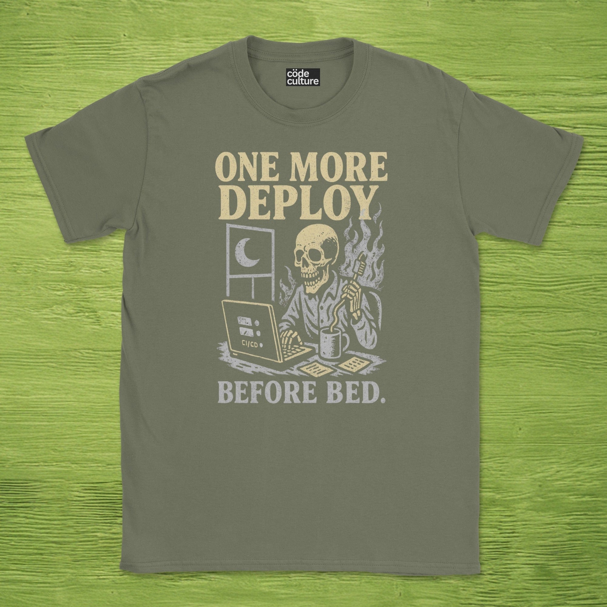 one more deploy before bed skeleton shirt