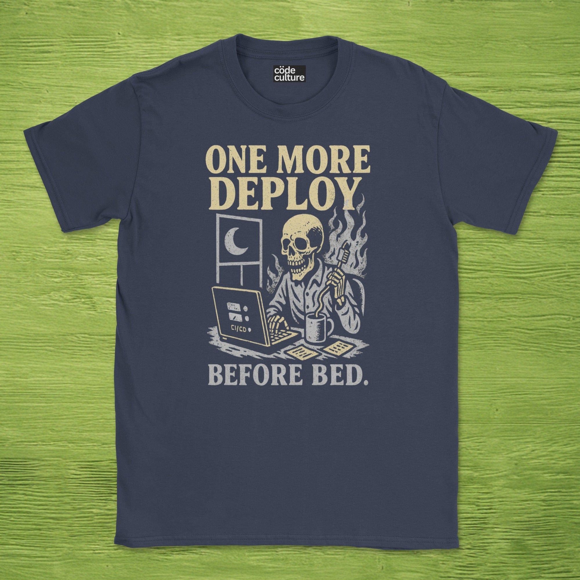 one more deploy before bed skeleton shirt