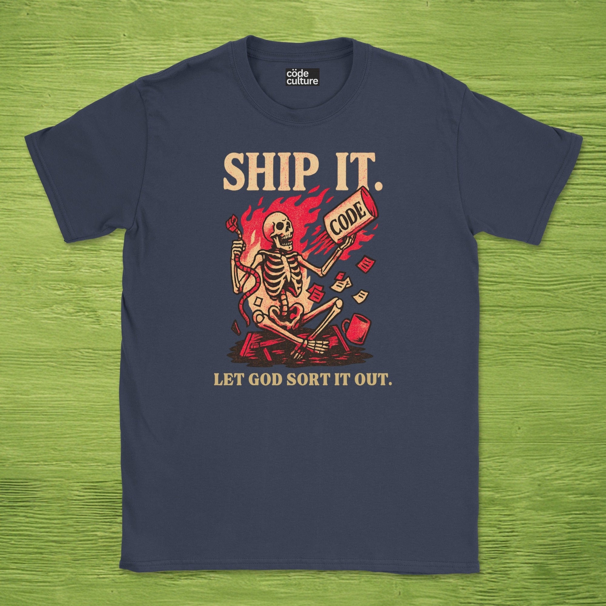 ship it. let god sort it out. skeleton shirt