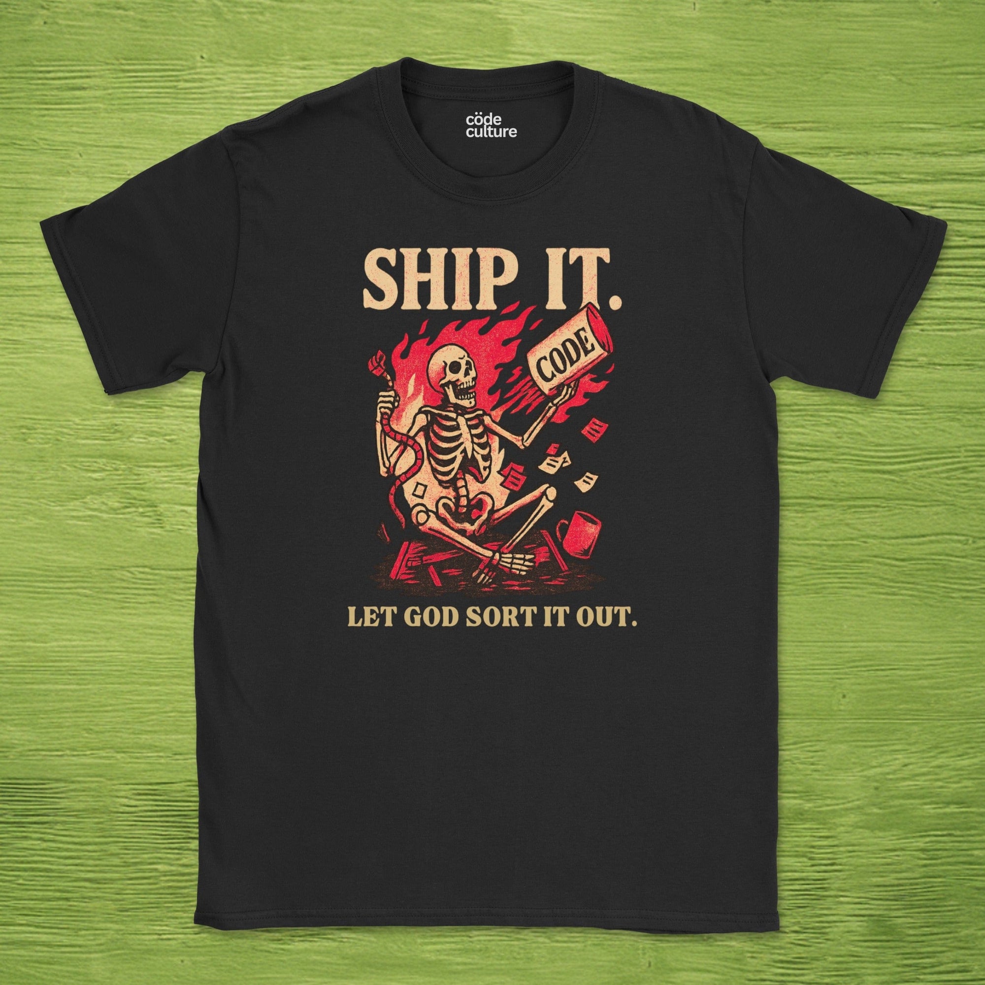ship it. let god sort it out. skeleton shirt