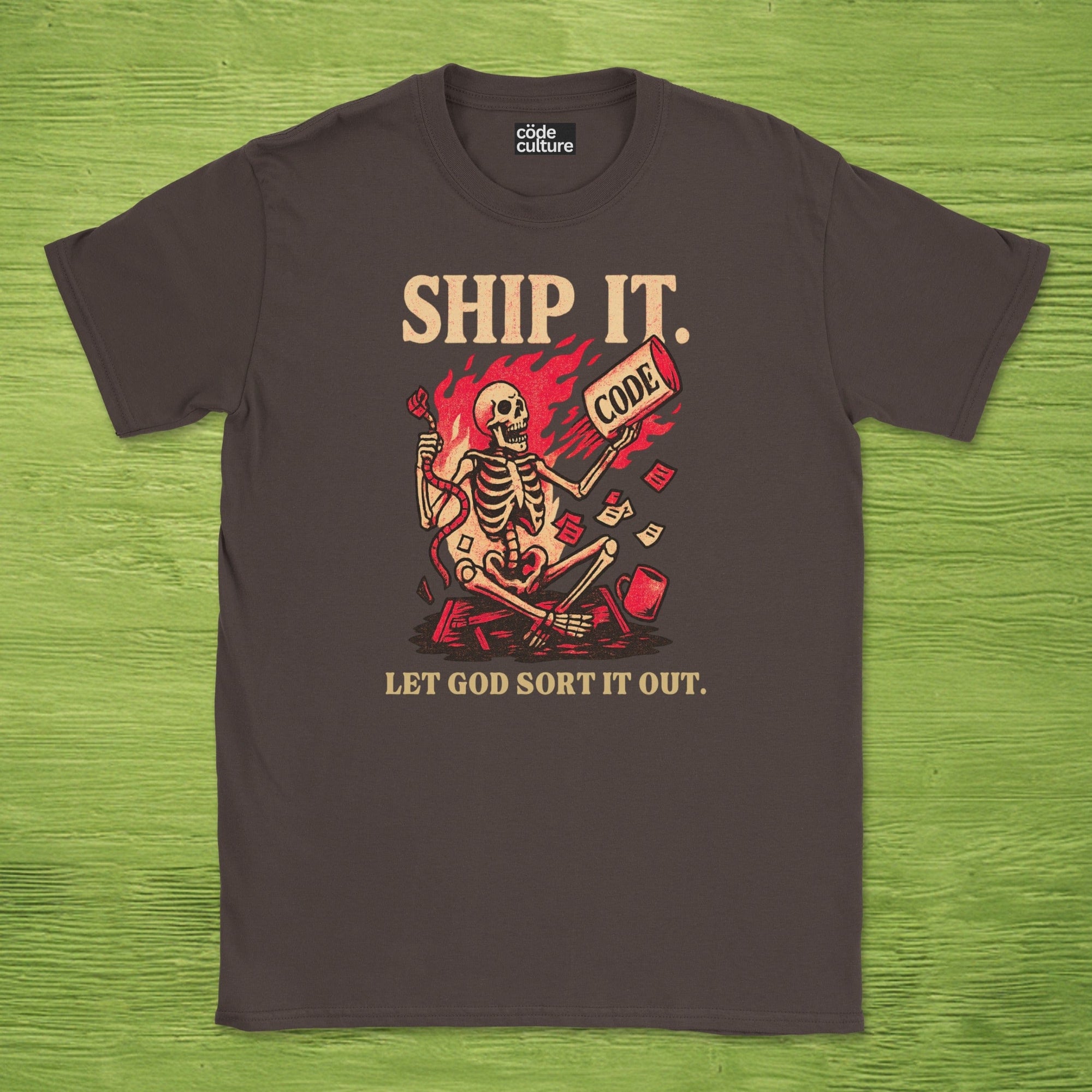 ship it. let god sort it out. skeleton shirt